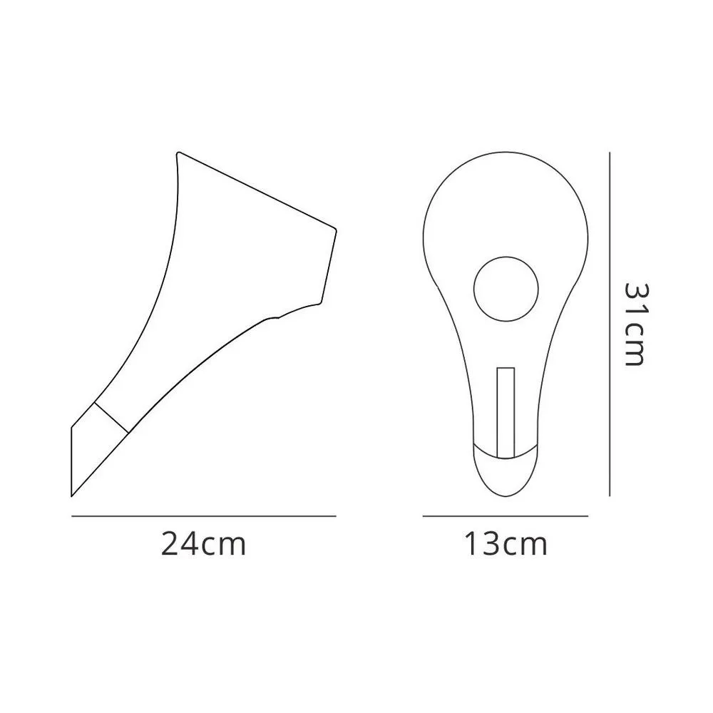 Netlighting Ora Wall Lamp 1 Light E27 Gloss Red White Acrylic Polished Chrome 2