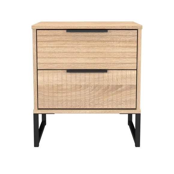 Harborne 2 Drawer Bedside Table 2