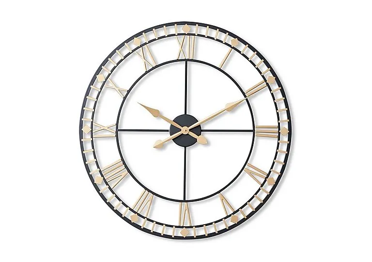Antique Metal Wall Clock - Bronze