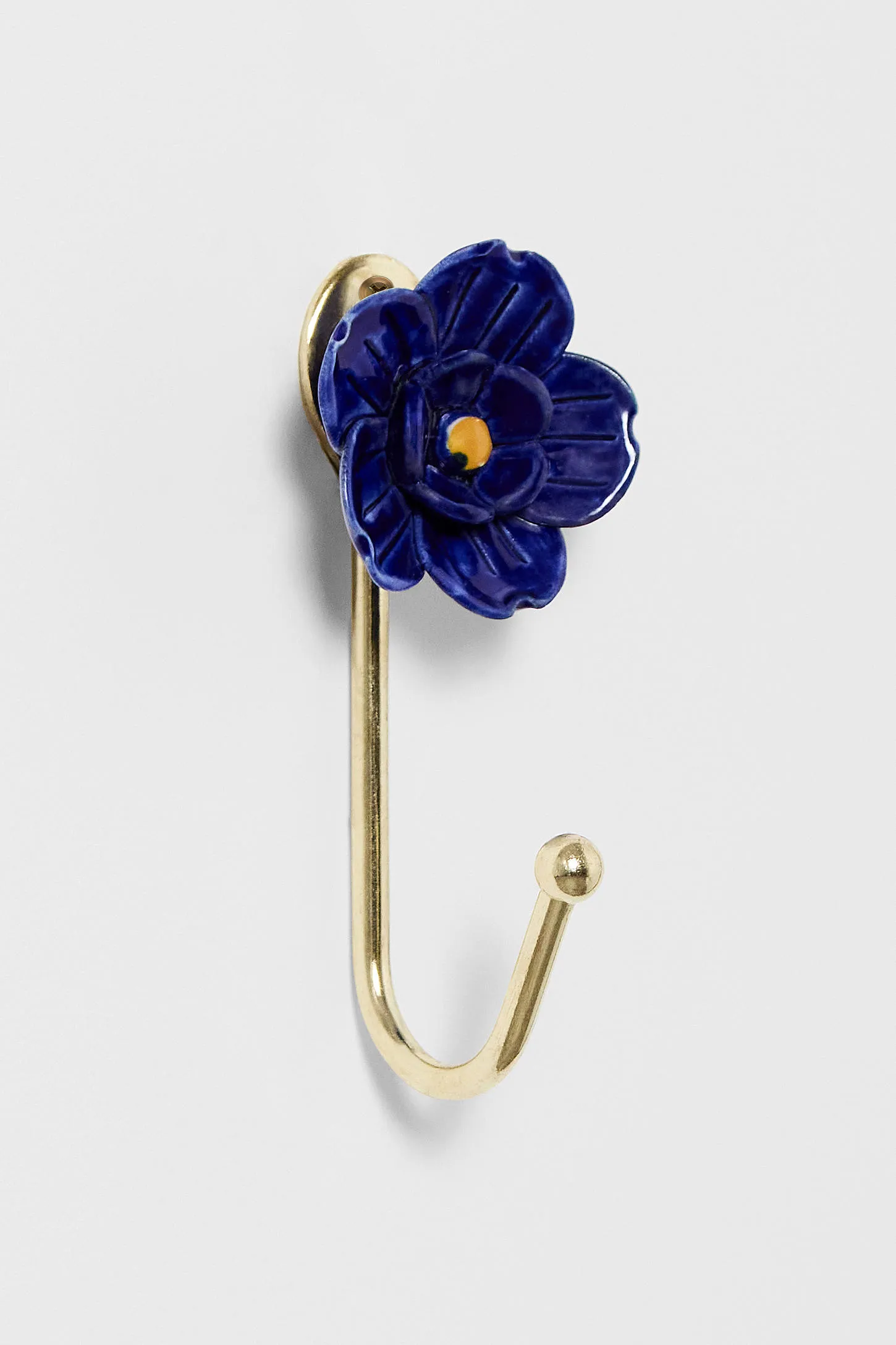 Navy Single Flower Wall Hook - Navy 2