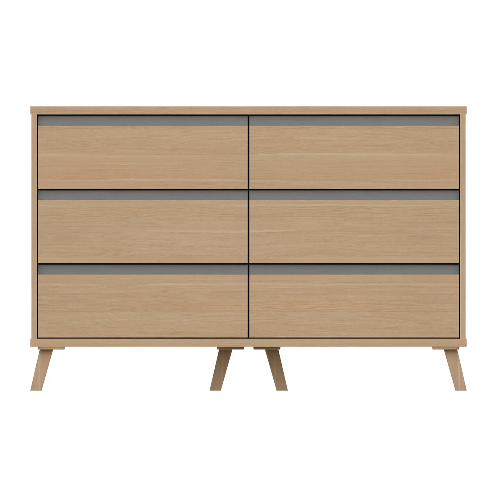 Jenson 6 Drawer Wide Chest Brown