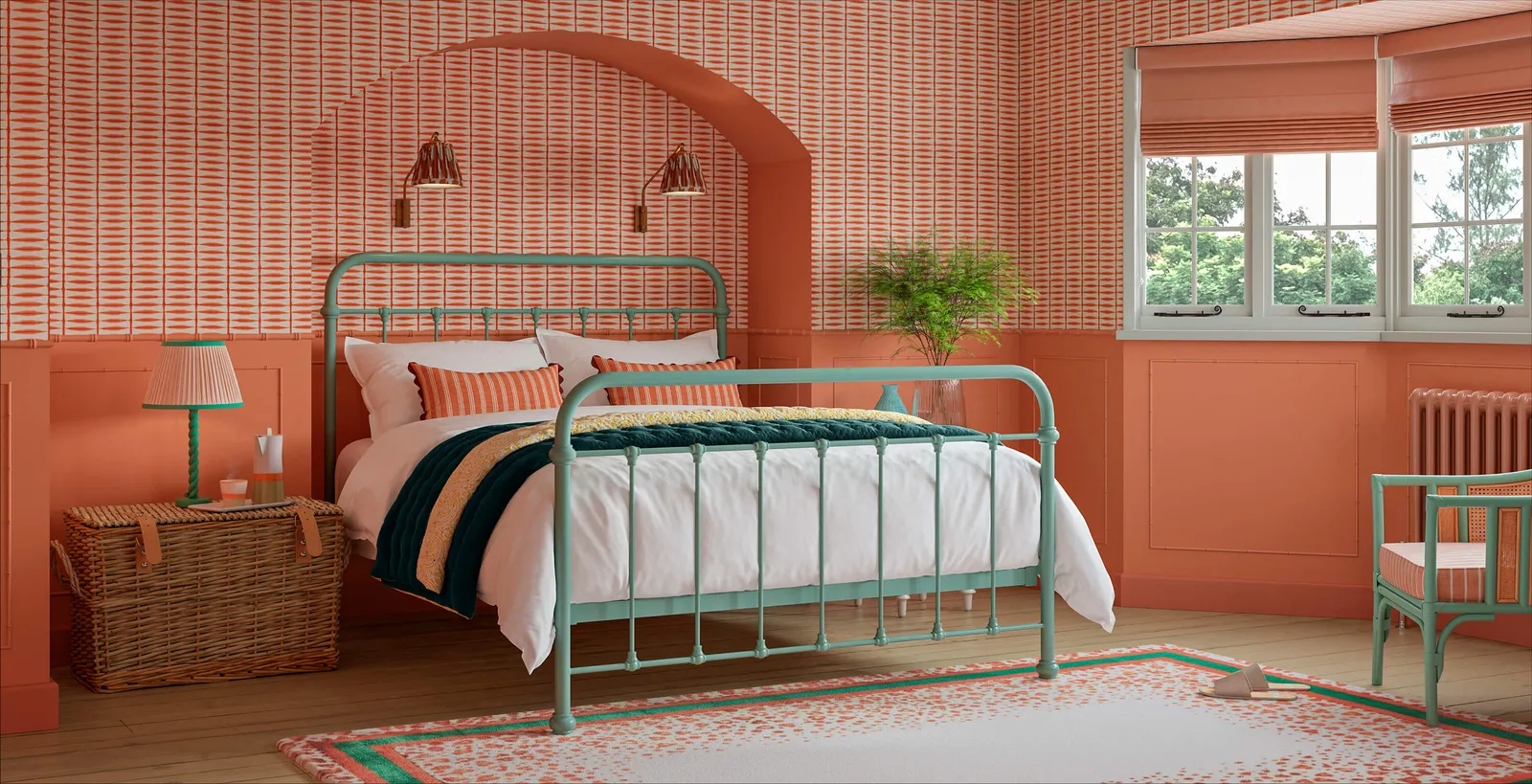 Oliver Bed, King - Ocean Green