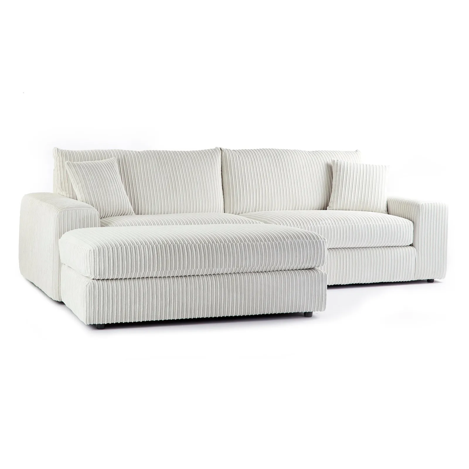 Champ Fabric Reversible Corner Chaise Sofa Cream