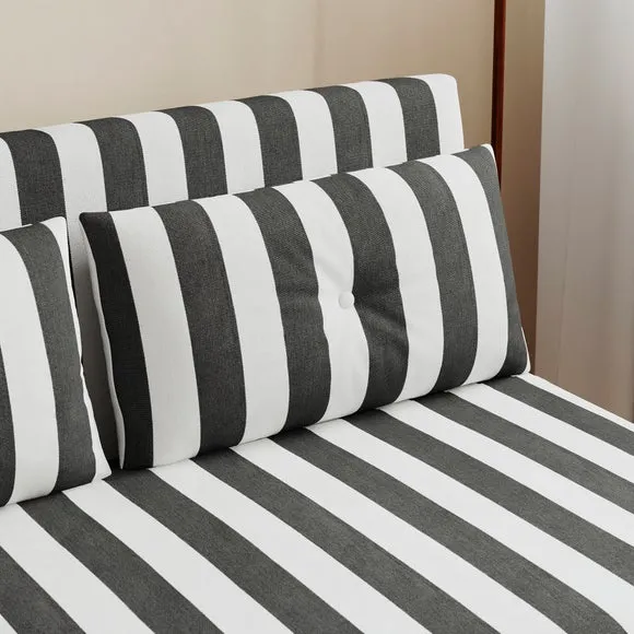 Phoebe Woven Stripe Small Double 2 Seater Sofa Bed 5