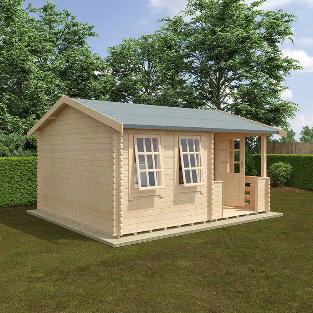 Buttercup Farm 16x14 The Gyles 44mm Cabin - L475 x W415 x H282.2 cm in Natural 2