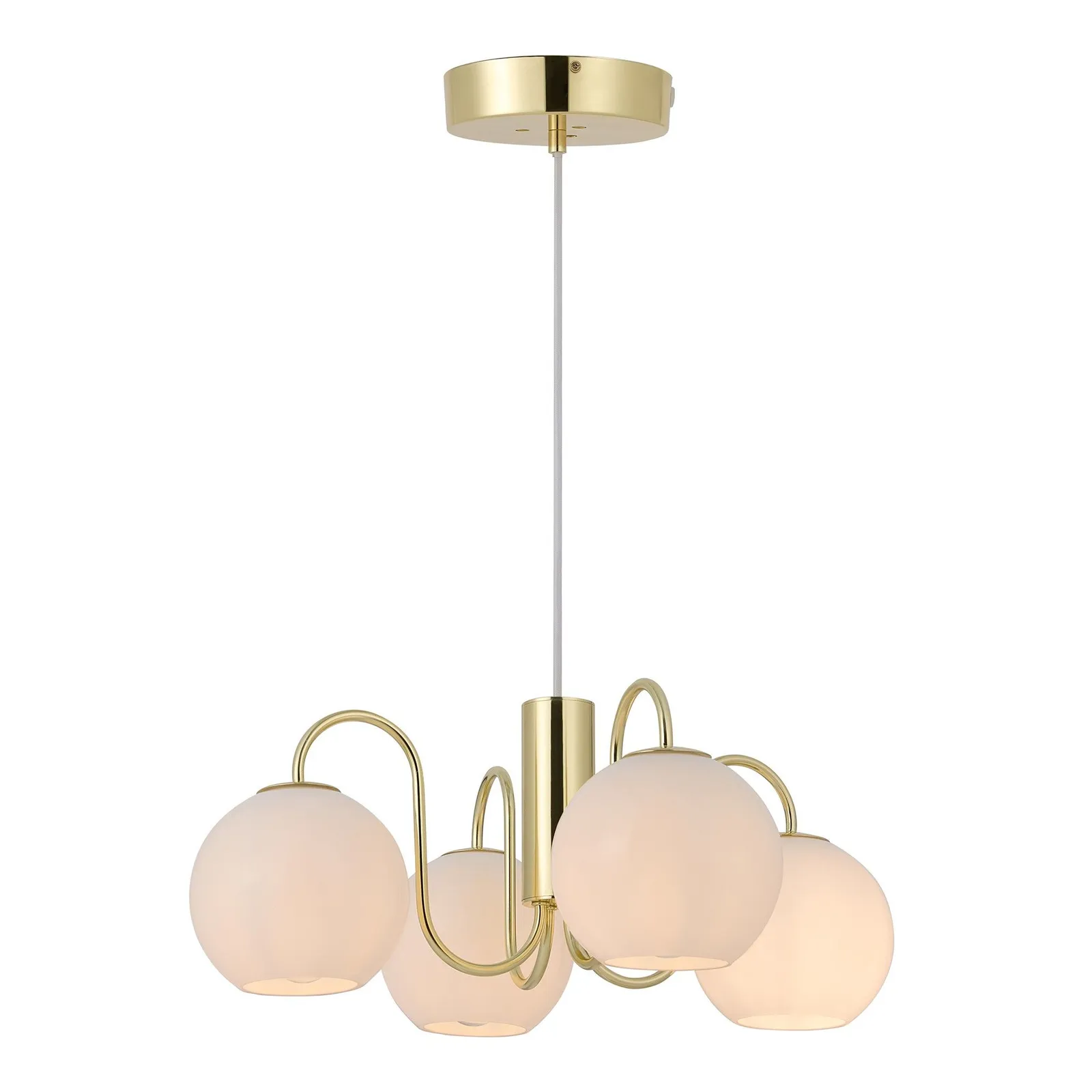 Nordlux Vintage Indoor Pendant Light Brass Metal E14 Hand Blown Glass - Mains Powered, IP20 in Gold