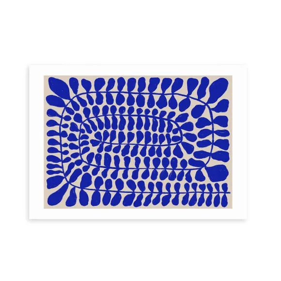 East End Prints One Hundred Leaved Landscape Blue Framed Print 2