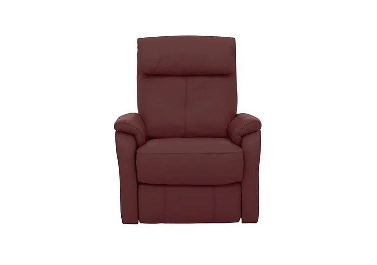 Rowan Leather Swivel Rocker Recliner Armchair - BV Deep Red