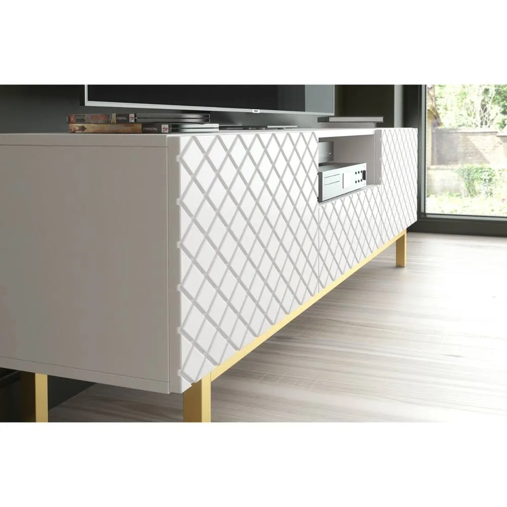 Creative Furniture Diamond Luxe TV Unit 180cm - White 4