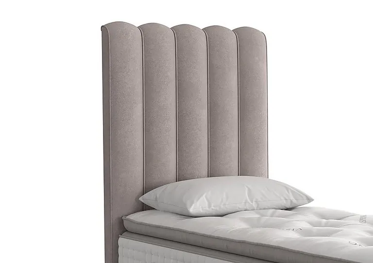 Highclere Floor Standing Headboard - Single - Faux Suede Dove