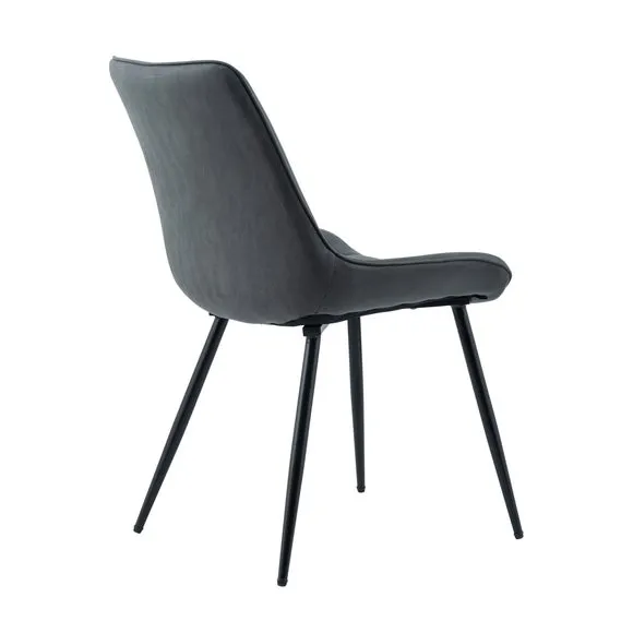 Set of 2 Zion Dining Chairs, Faux Suede 6