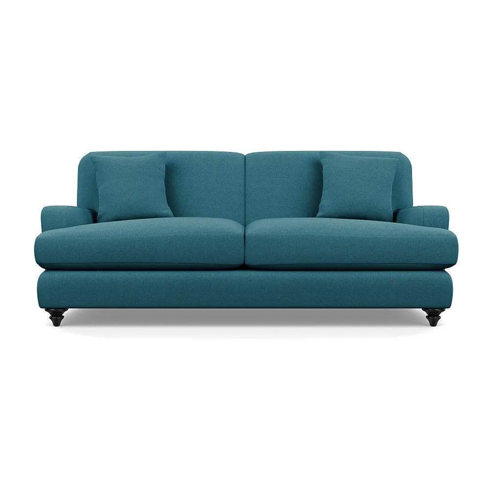 Heal's Hampstead 4 Seater Brushed Cotton Cadet Black Feet
