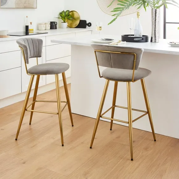 Kendall Bar Stool, Velvet 1