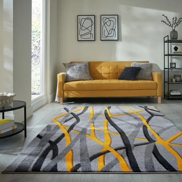Mirage Reeds Abstract Wave Rug