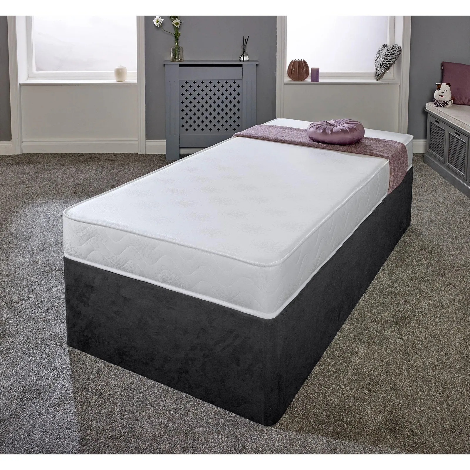 eXtreme Comfort Ltd Damask Essentials White Comfort Flattop Mattress 5