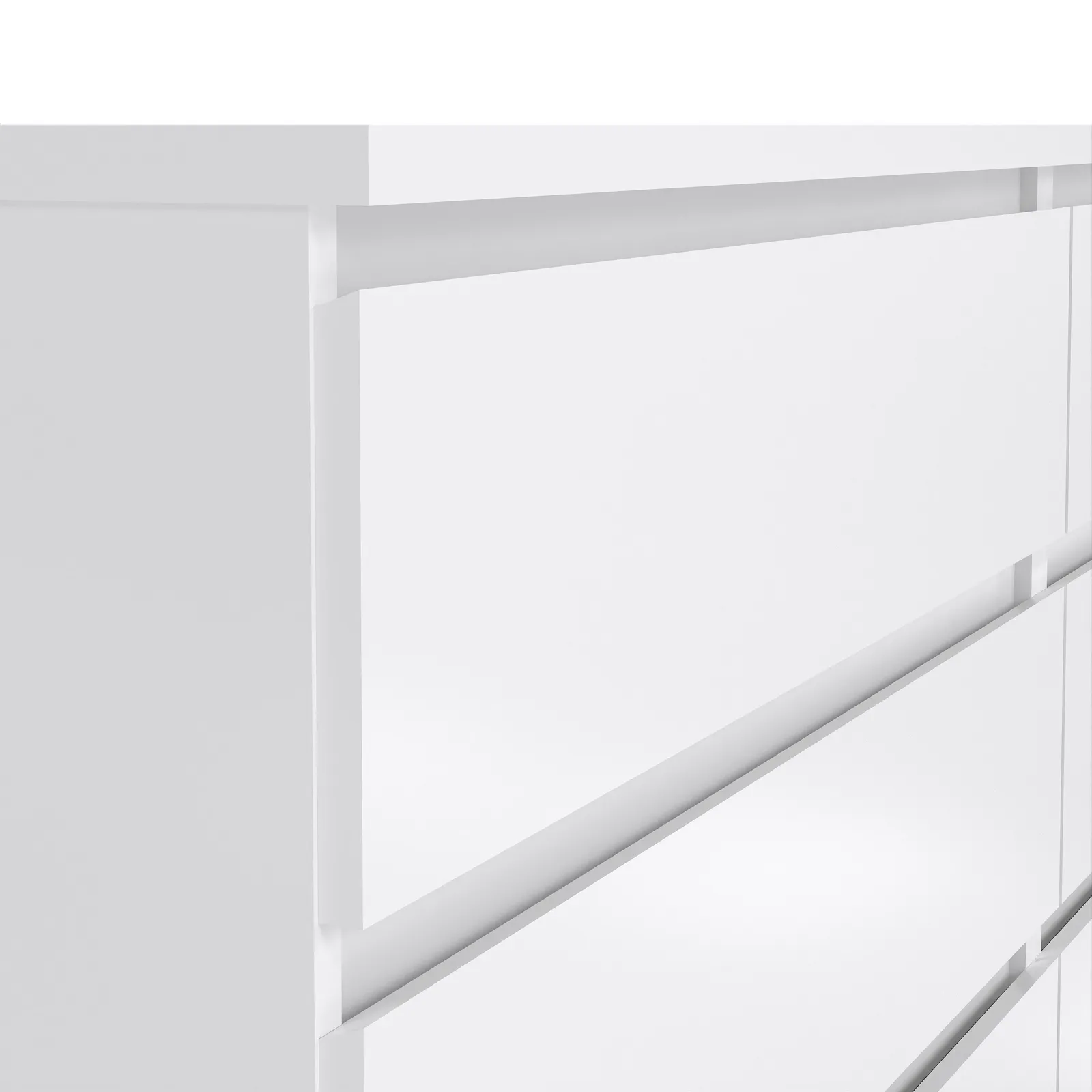 Furniture To Go Naia Wide Chest of 6 Drawers (3+3) in White 6