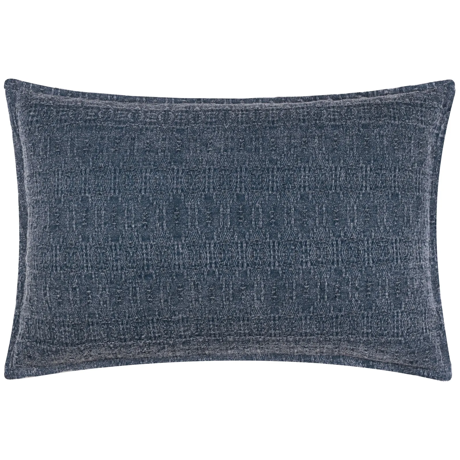 Yard Ramas Textured Jacquard 100% Cotton Cushion in Indigo 2