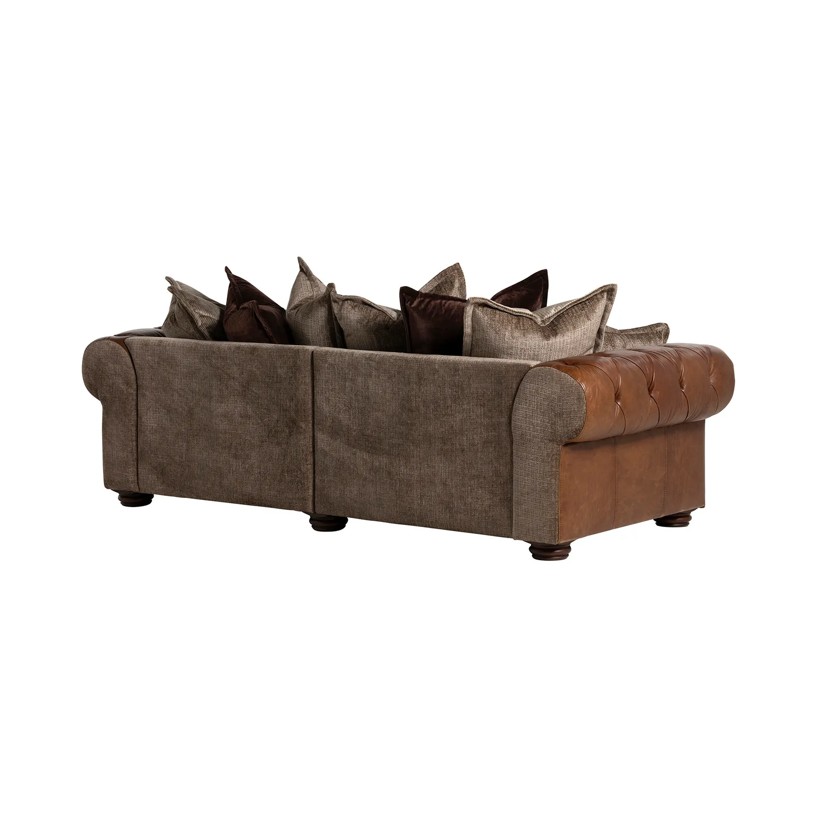 Taunton 3.5 Seater Sofa Split, Brown Fabric & Leather | Barker & Stonehouse 5