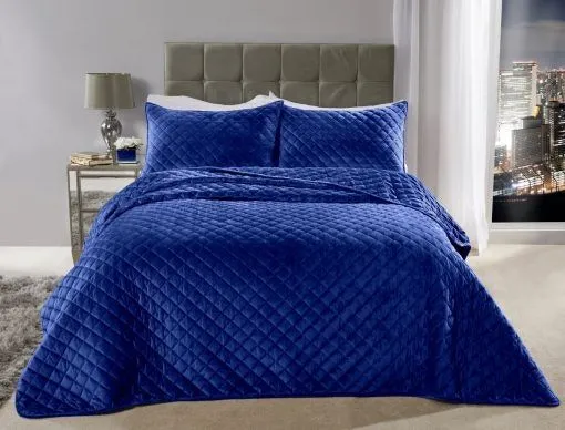 New Edge Blinds Banbury Bedspread in Blue