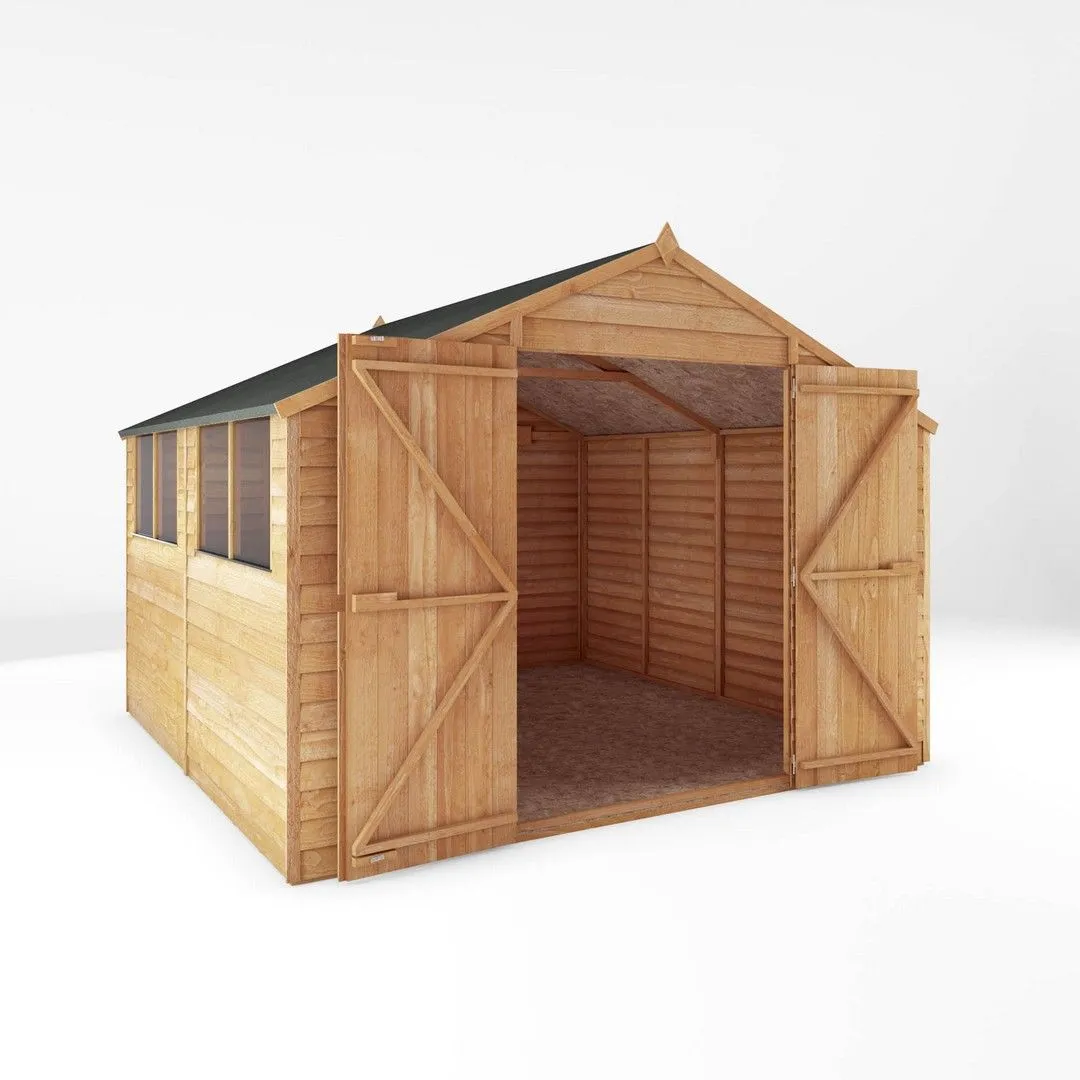 Mercia 10 x 10 Feet Overlap Apex Workshop - L297 x W309.7 x H225.4 cm - Brown 2
