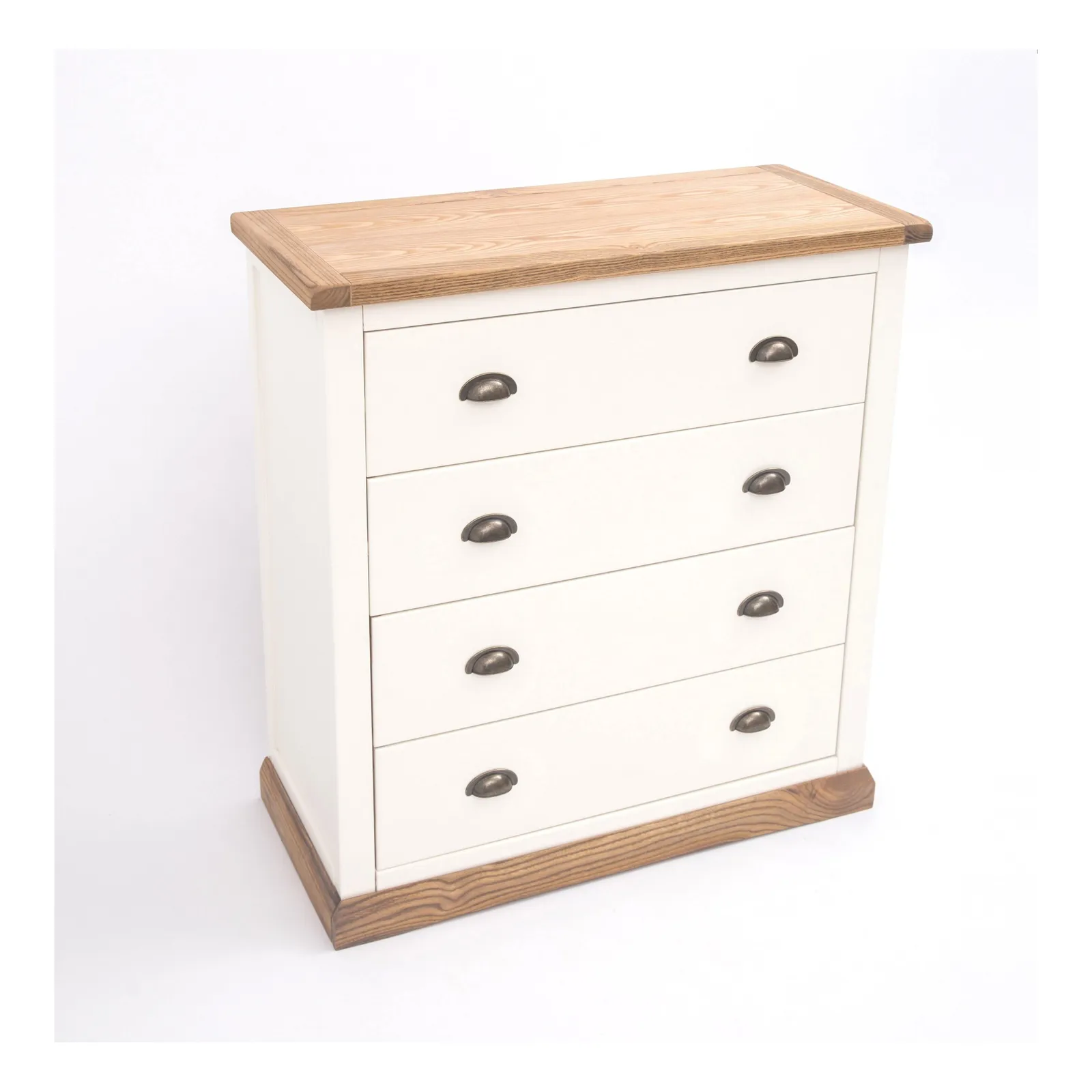Cabinet Bits Tropea 4 Drawer Chest of Drawers Brass Cup Handle in Off-White 3