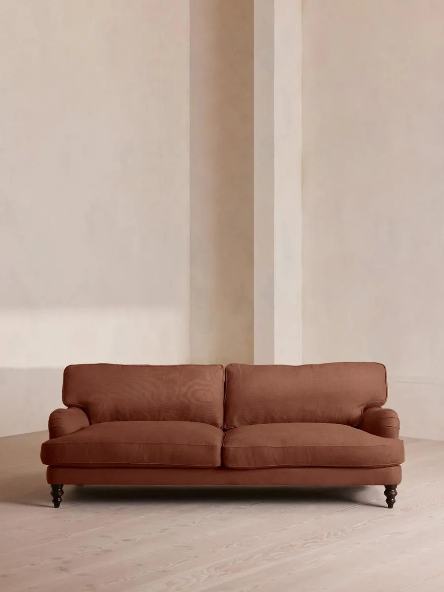 Arundel Four Seater Sofa, Linen, Sienna