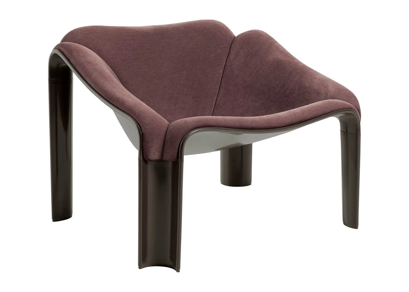 Gubi F300 Lounge Chair Dedar Alpaca Alto 015 Lavender Mole Base 1