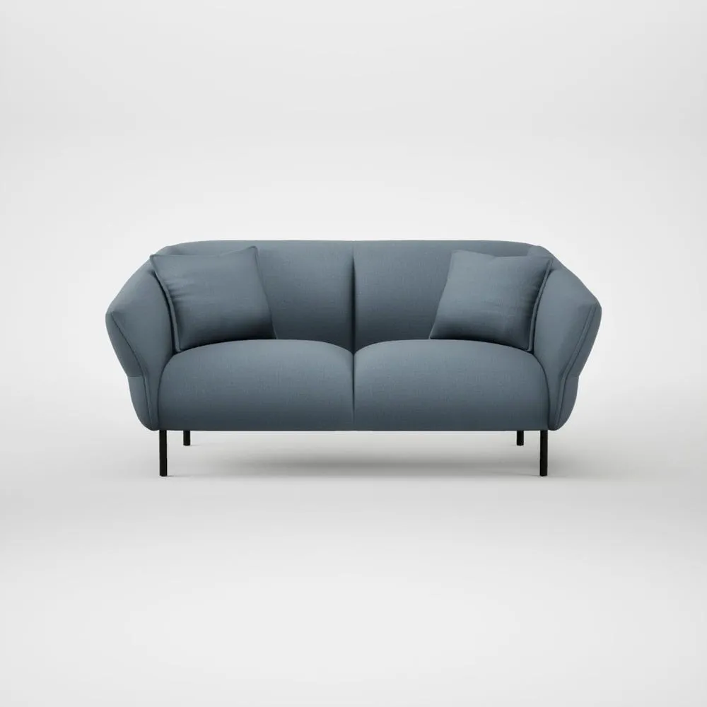 Heal's Alto 2 Seater Sofa Smart Cotton Linen Celestial Black Feet 1