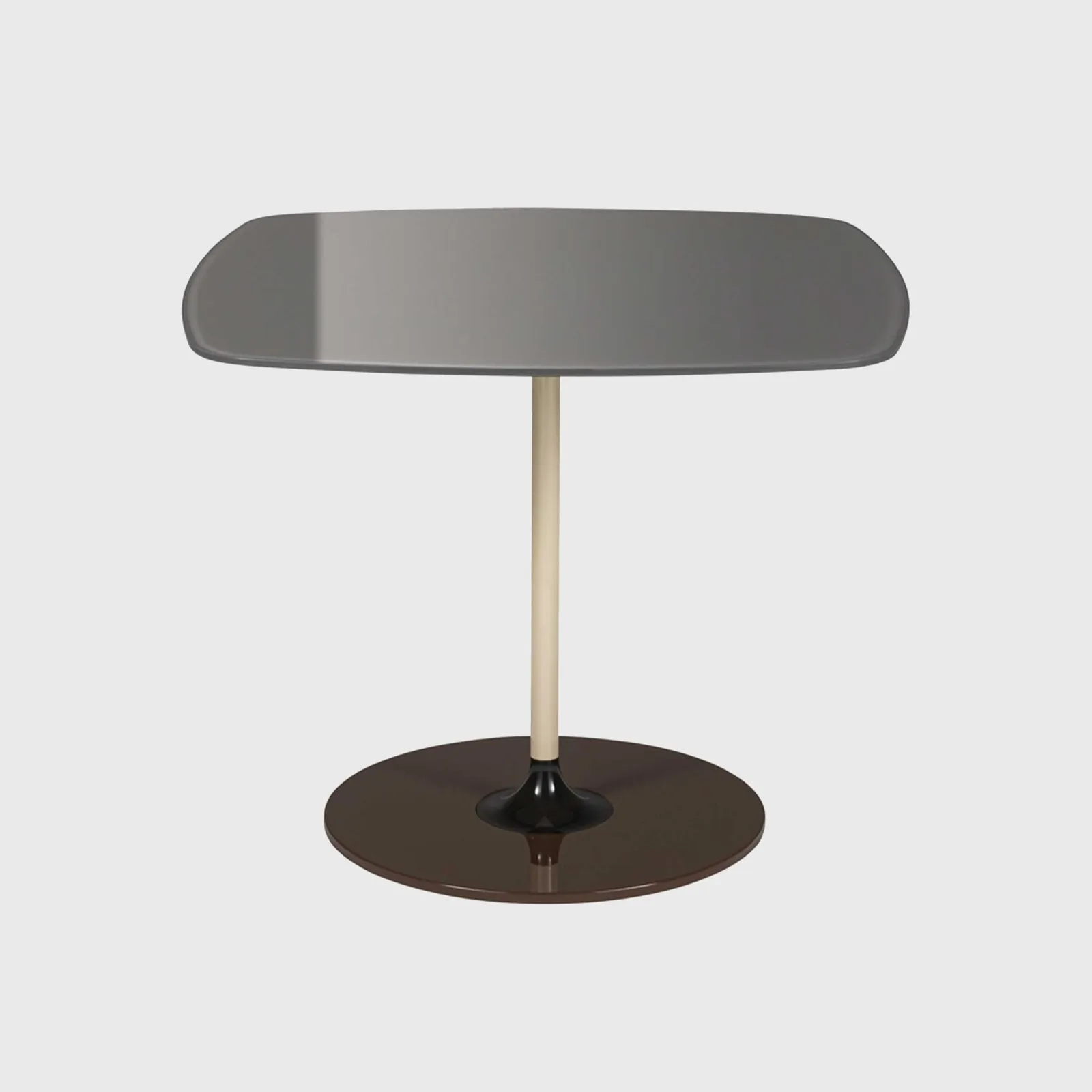 Kartell Thierry Side Table 50X50X40 Grey Glass | Barker & Stonehouse