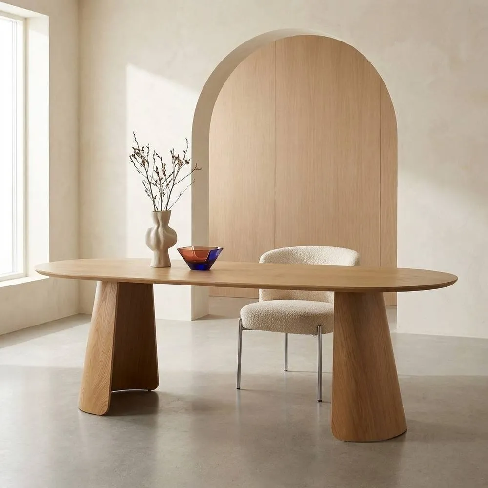 sweeek Oblong dining table for 8 people wood decor in Brown 1