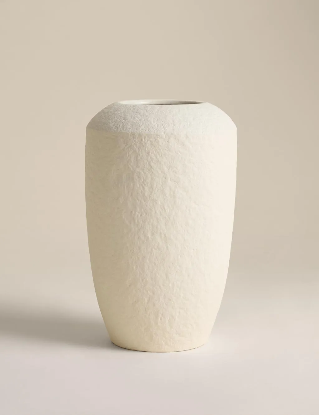 M&S Medium Tapered Ceramic Vase Neutral