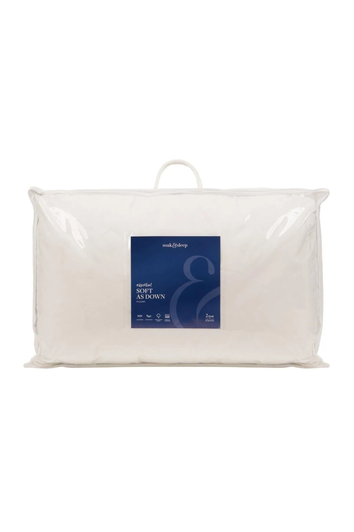 Soak&Sleep Soft As Down Microfibre Standard Pillow 4 Pack - Soft/Medium in White 5