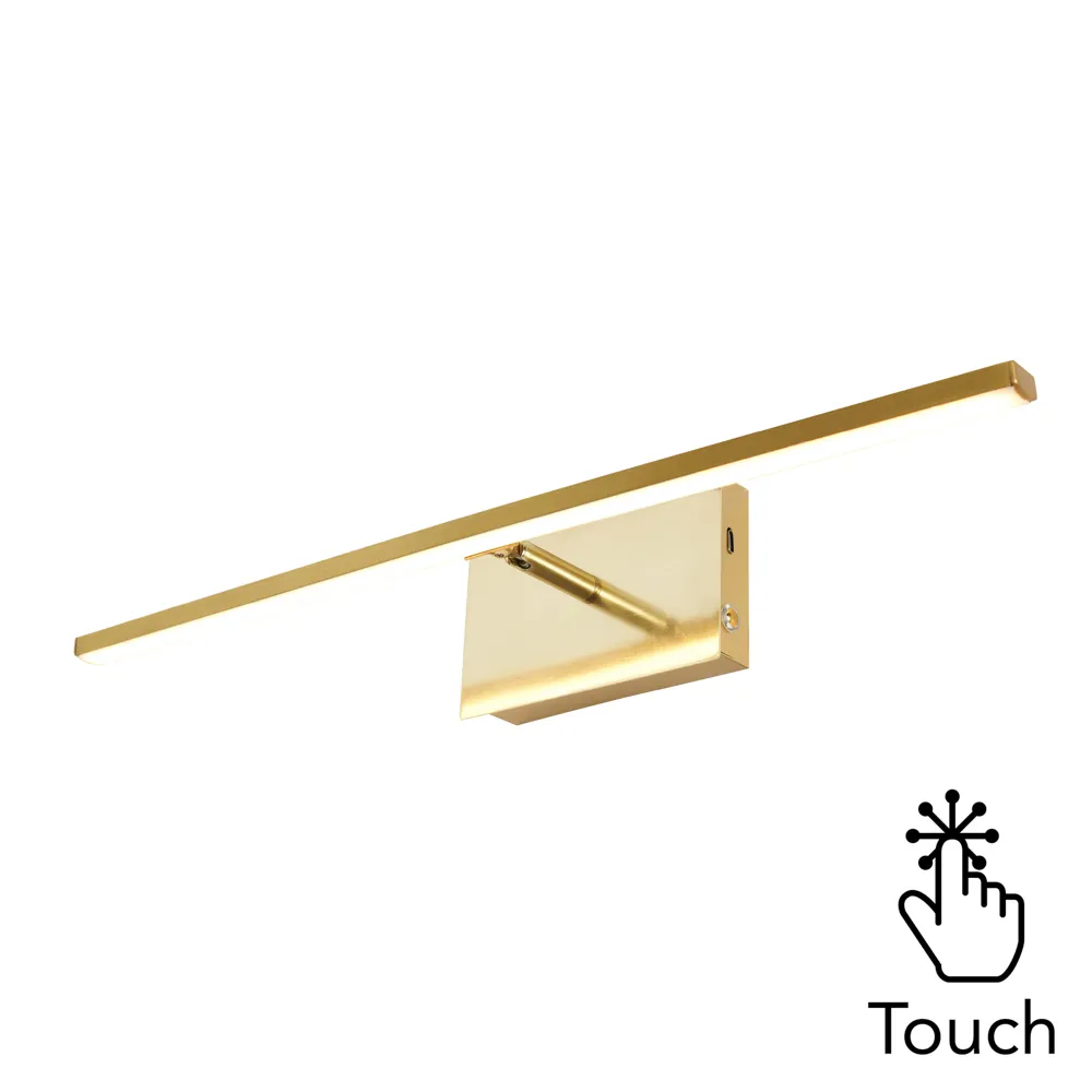 Dougie Rechargeable Picture Wall Light, Brass 1