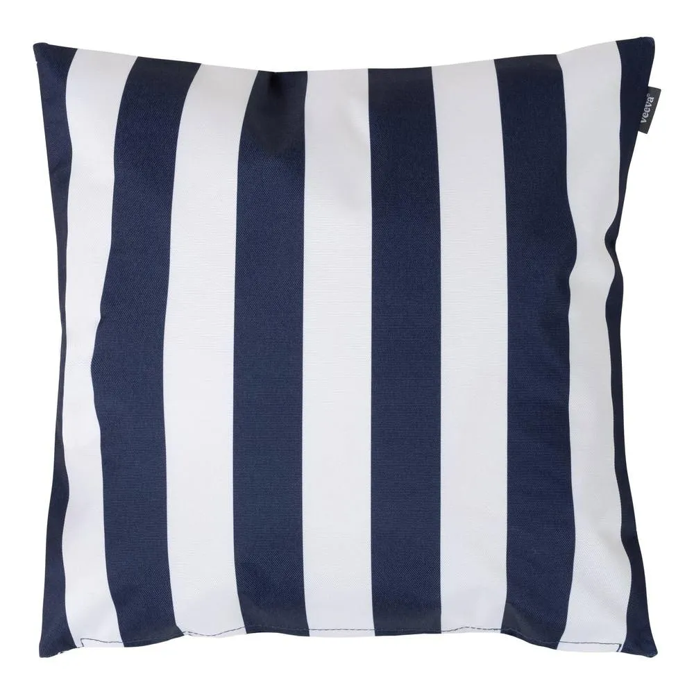 icon Indoor & Outdoor Striped Waterproof Cushion, Pink in Navy