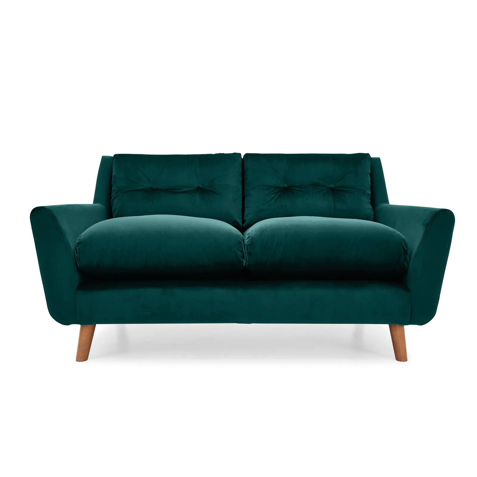 Halston Velvet 2 Seater Sofa Green