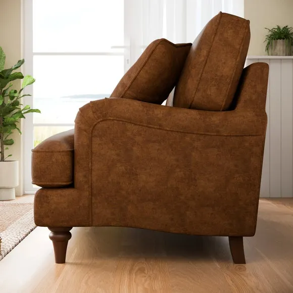 Beatrice II Relaxed Faux Leather 3 Seater Sofa Bed 3