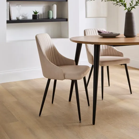 Shea Set of 2 Dining Chairs, Fabric