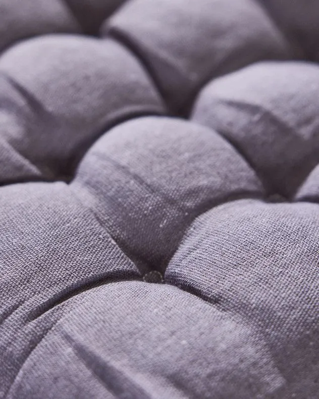 Dibor Set of 2 Grey Indoor Outdoor Seat Pads Cushions L40cm x W40cm 3