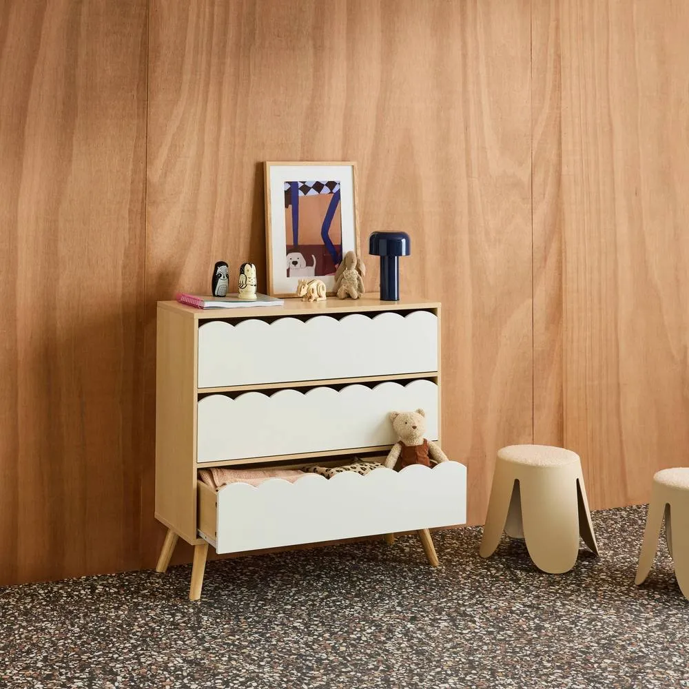 sweeek Wood-effect children's chest of 3 drawers in White 6