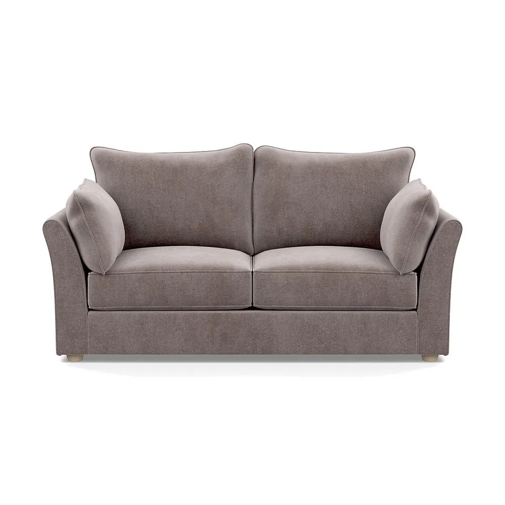 Heal's Tailor 3 Seater Sofa Smart Luxe Velvet Mushroom Natural Beech Feet 1