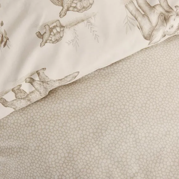 Sketched Animal 100% Cotton Duvet Cover & Pillowcase Set 6
