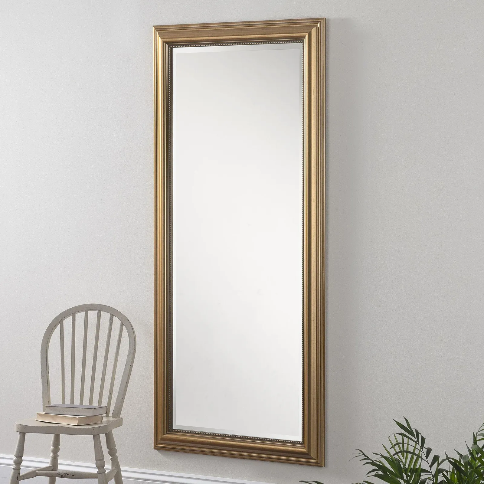 Yearn Mirrors Classic Gold Beaded Mirror 169x77.5cm