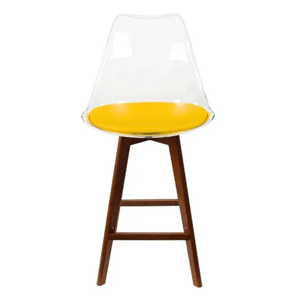 Fusion Living Soho Clear Plastic Bar Stool 3
