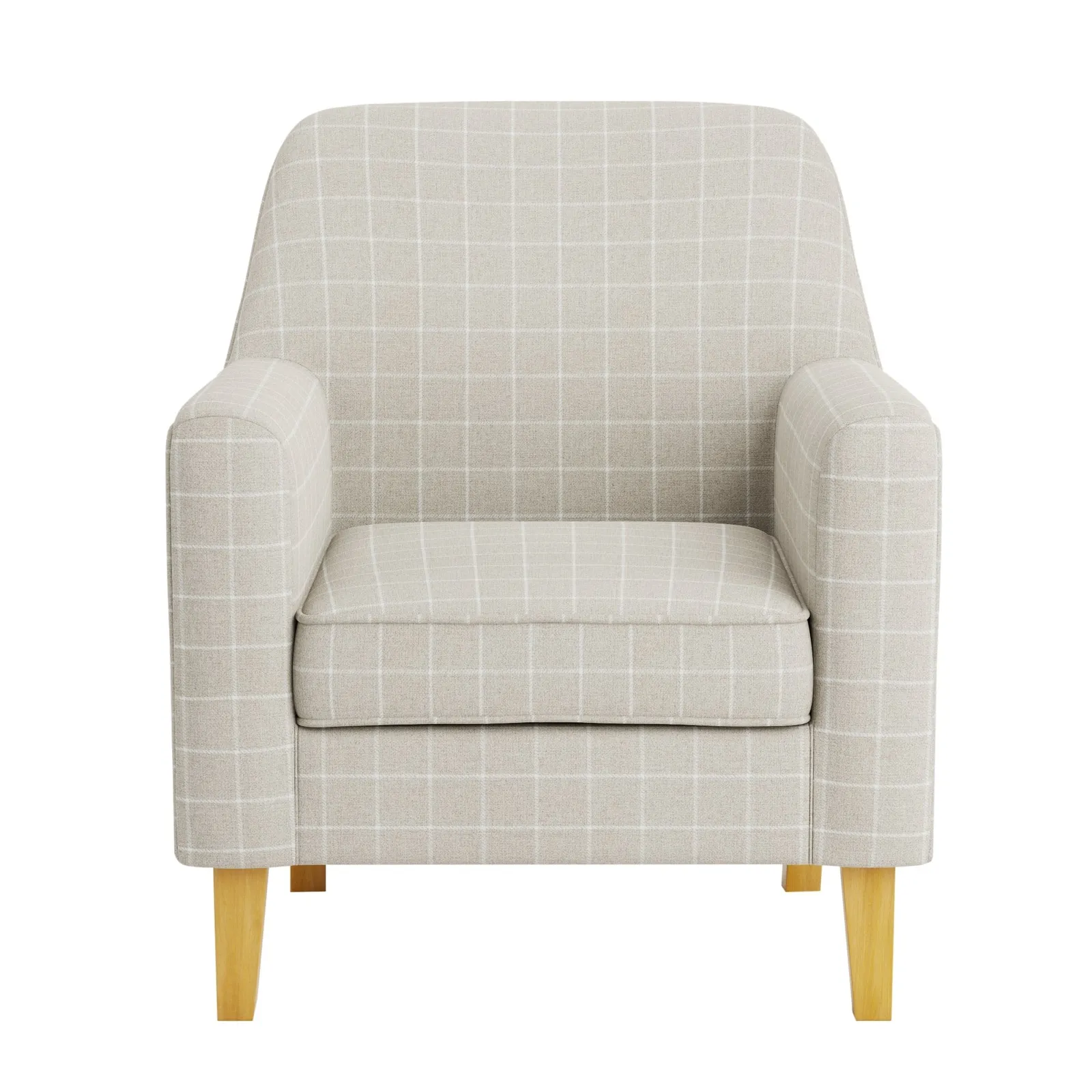 Cooper Window Pane Check Armchair Brown