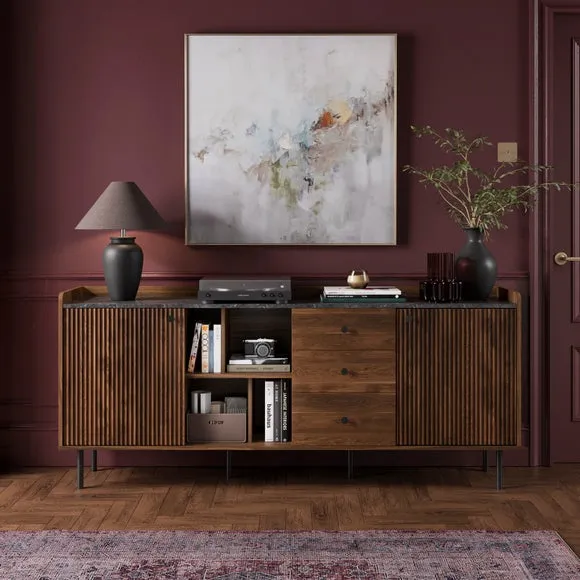 Georgi Marble Effect Extra Wide Sideboard