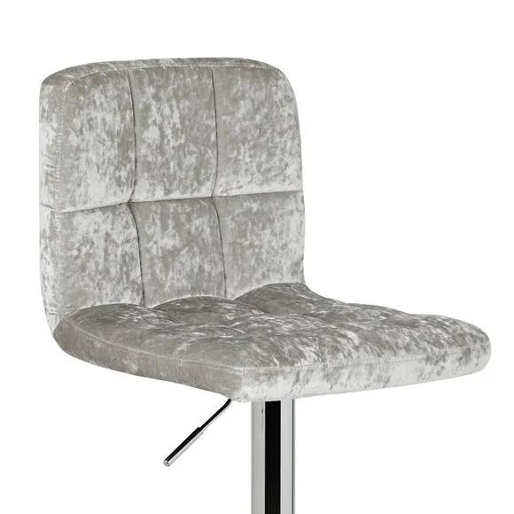 Jasmine Adjustable Height Swivel Bar Stool, Velvet 6