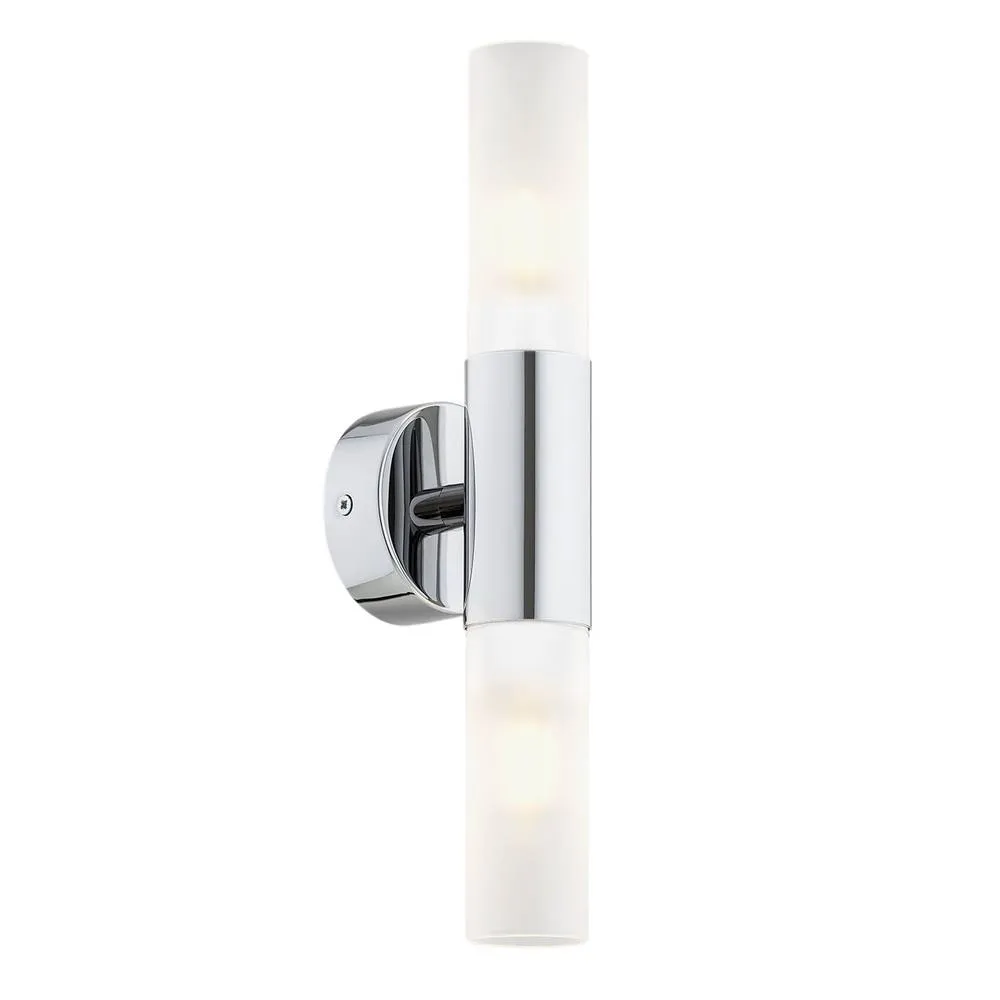 Netlighting Taylor Up & Down Wall Lamp Frosted Chrome in Grey