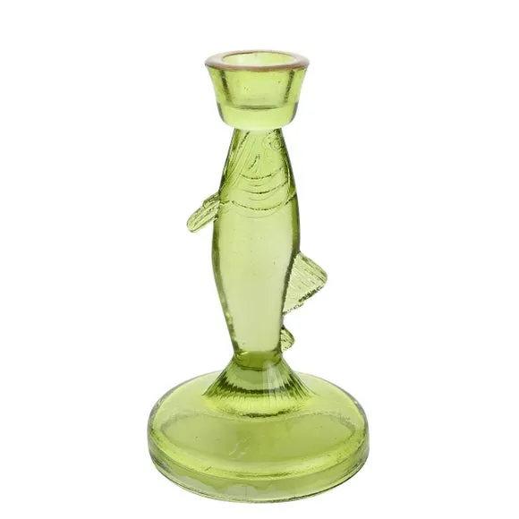 Hestia Glass Fish Shaped Candle Holder