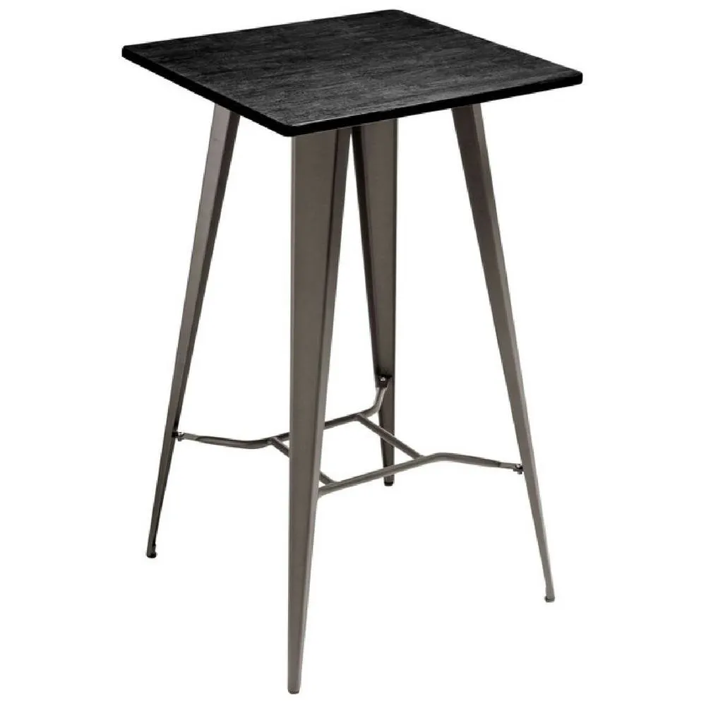 netfurniture Belmont Bar Stool & Tolix Square Table Package in Black 4