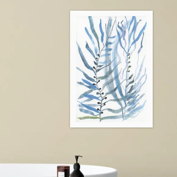East End Prints Blue Seaweed Print 1